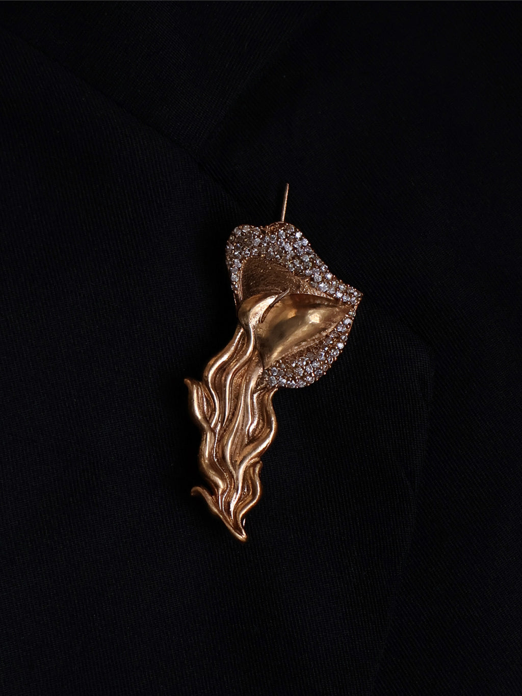 The molten lips - brooch